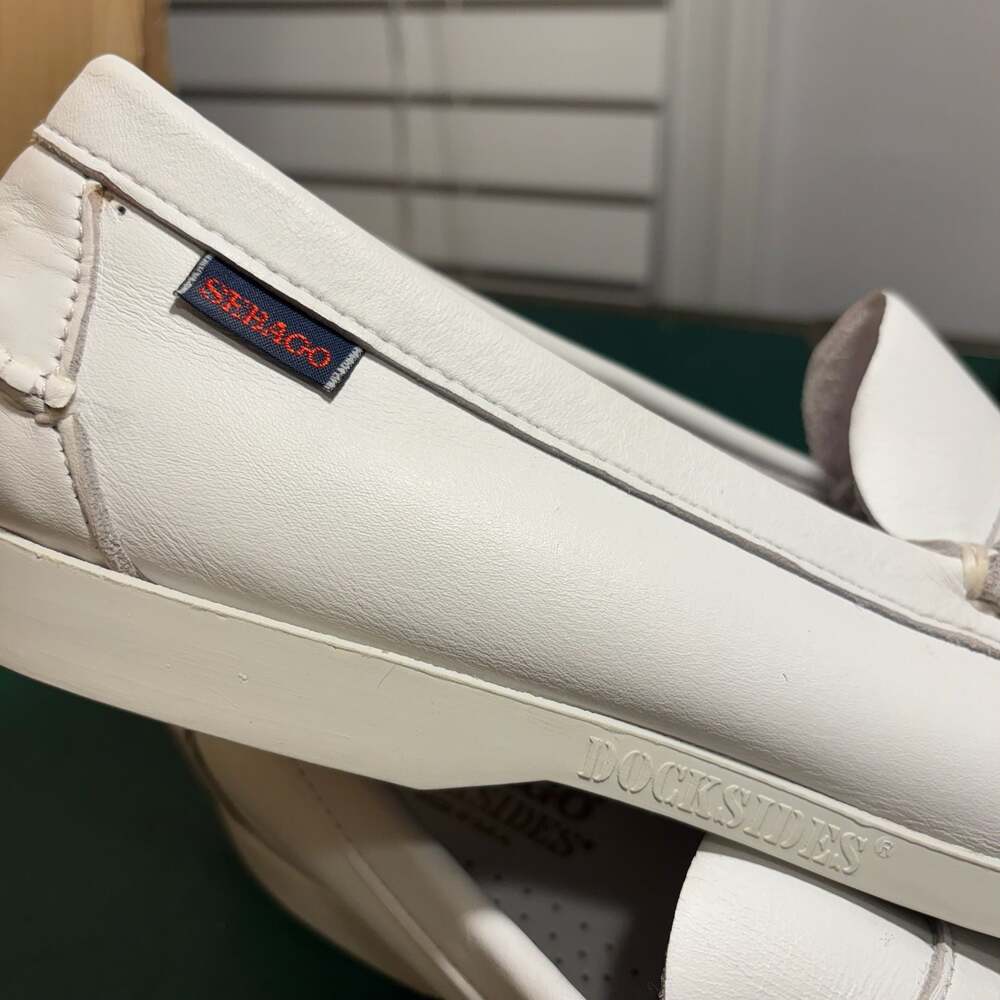 Sebago Mens Dan Polaris RGB White Loafers & Slip Ons Penny Shoes Size 9.5 - Picture 3 of 12